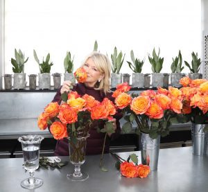 Martha Stewart With Orange Flowers