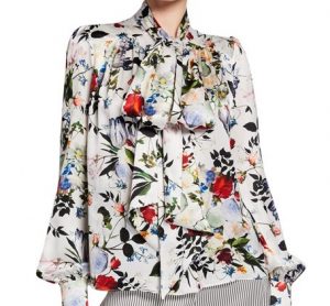 Naeem Khan beaded and mirrored daisies blouse