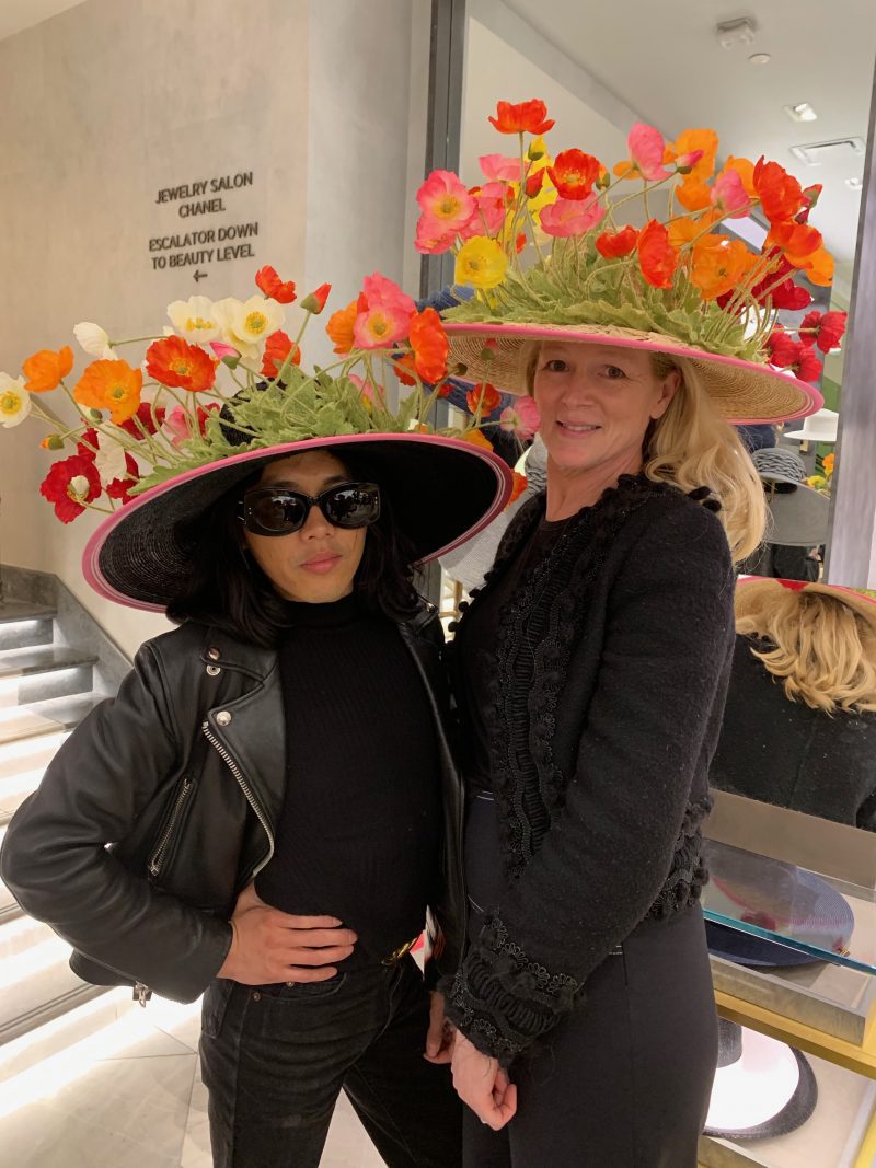 Two Women With Floral Hats