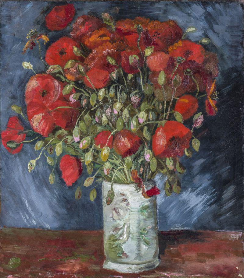 The Van Gogh painting, “Vase with Poppies”