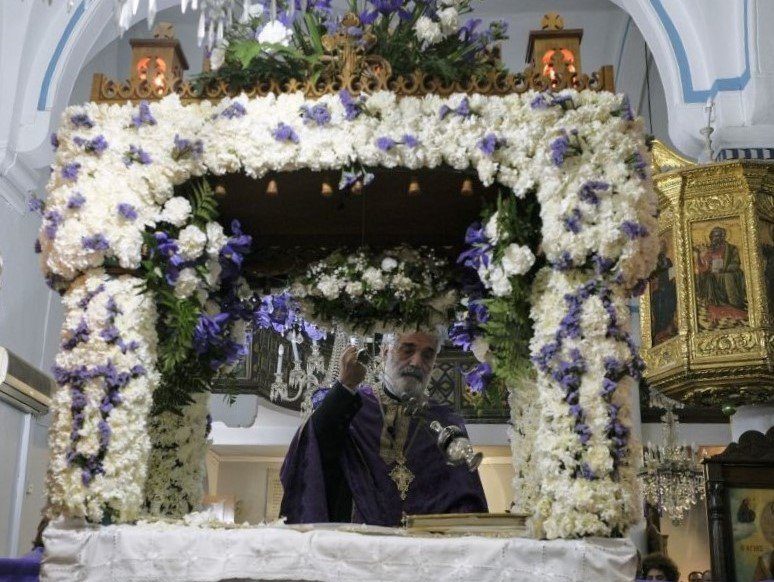 Flowers Decorate An Eastern Orthodox Tomb