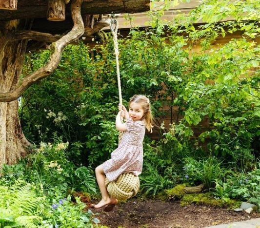Princess Charlotte Tries The Swing