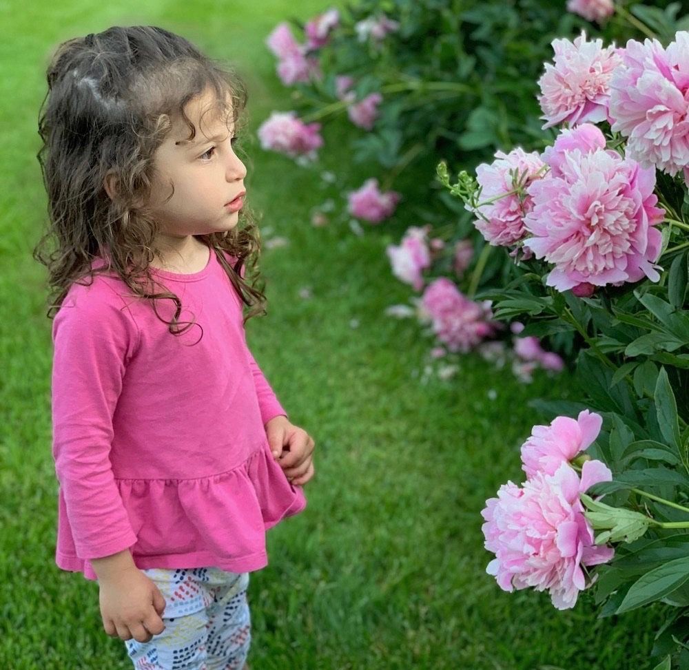 Little Girl Gardening Flowers