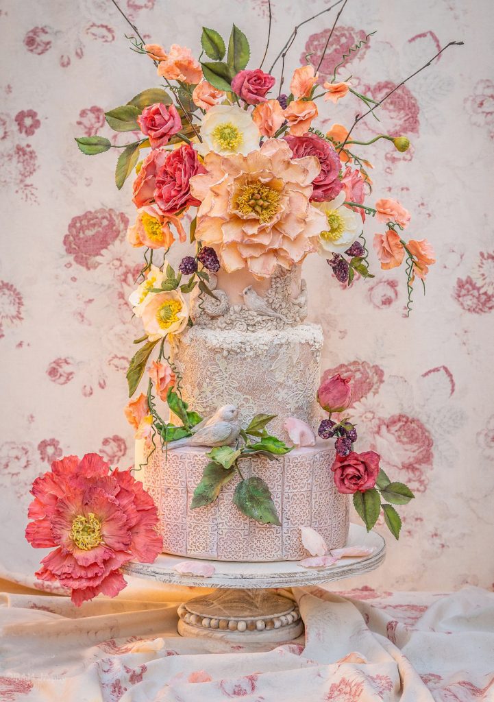 Julie Simon Peonies Flower Cake