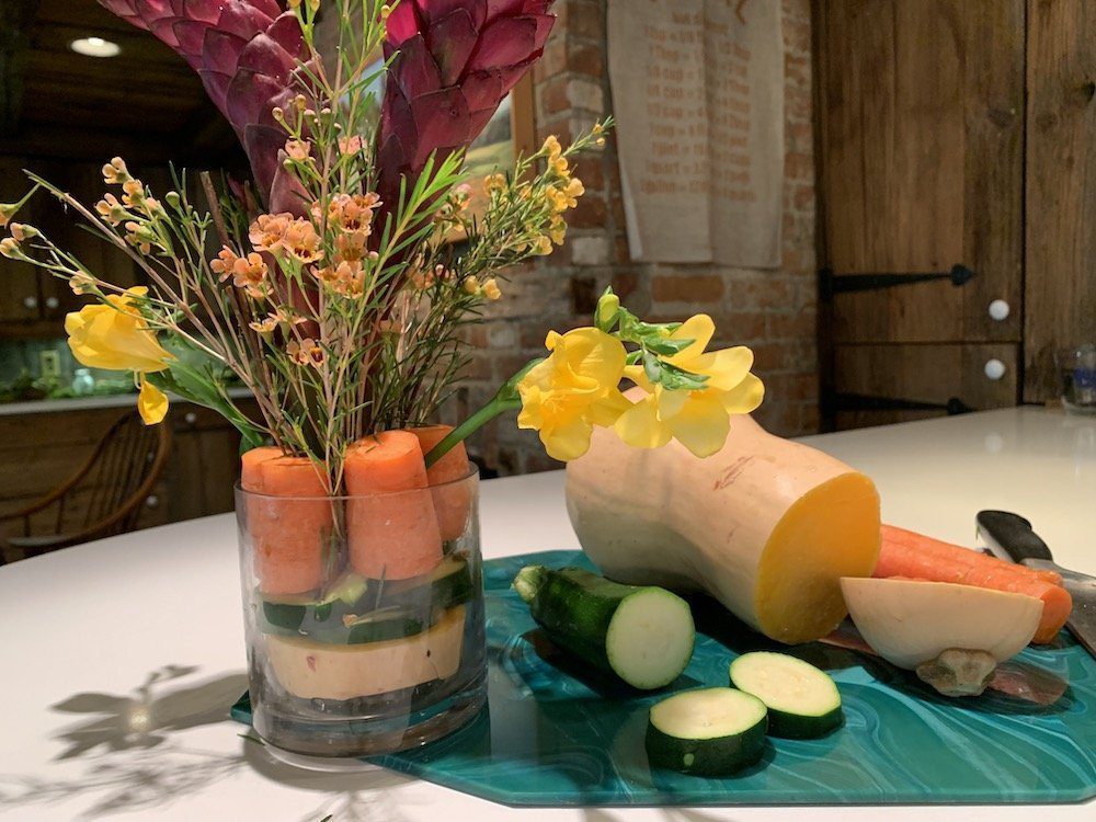 Carrots Vegetable Rosh Hashanah table setting
