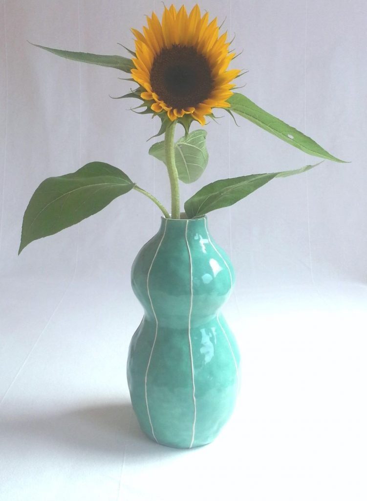 A kicky turquoise vase