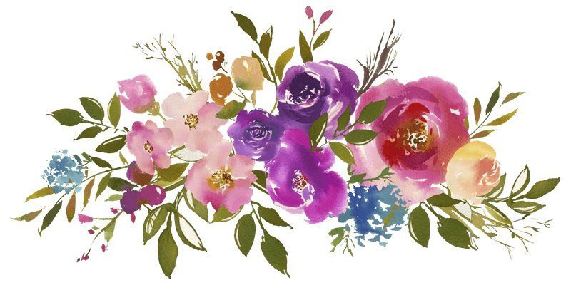 Painting flowers in watercolor