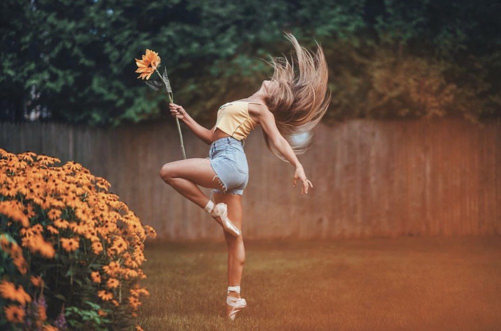 Ballet Dancer Isabella Fonte Orange Flowers