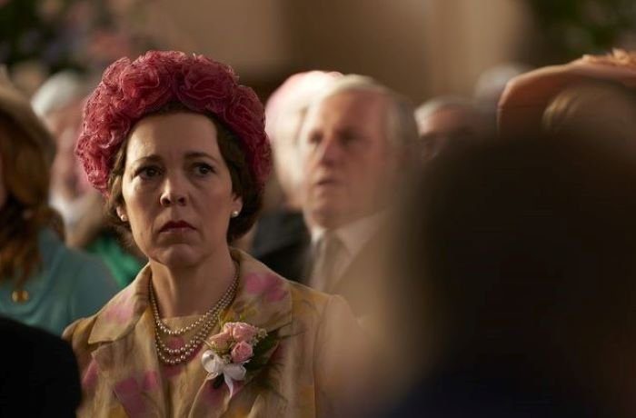 Petal Hats being worn by Queen Elizabeth character on The Crown