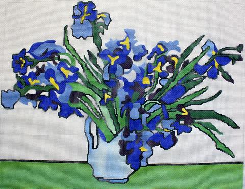 Hand Painted Van Gogh Irises Canvas