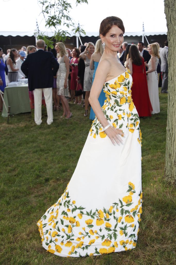 Jean Shafiroff Yellow Floral Summer Dress