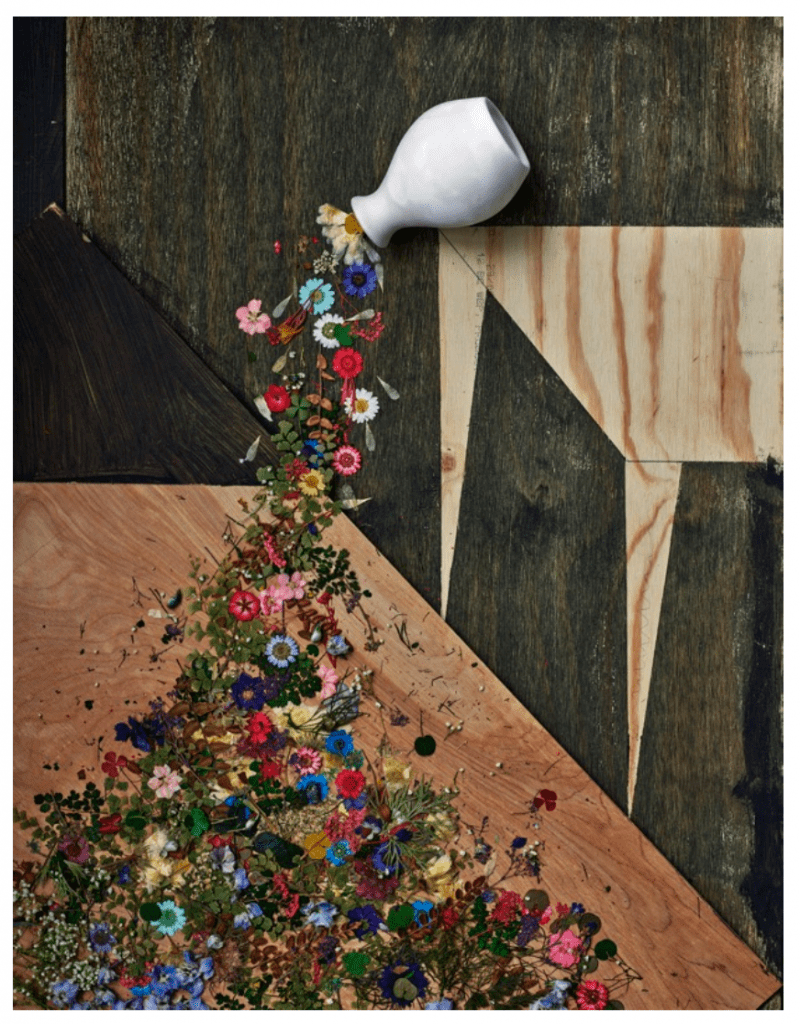Abelardo Morell painting with flowers