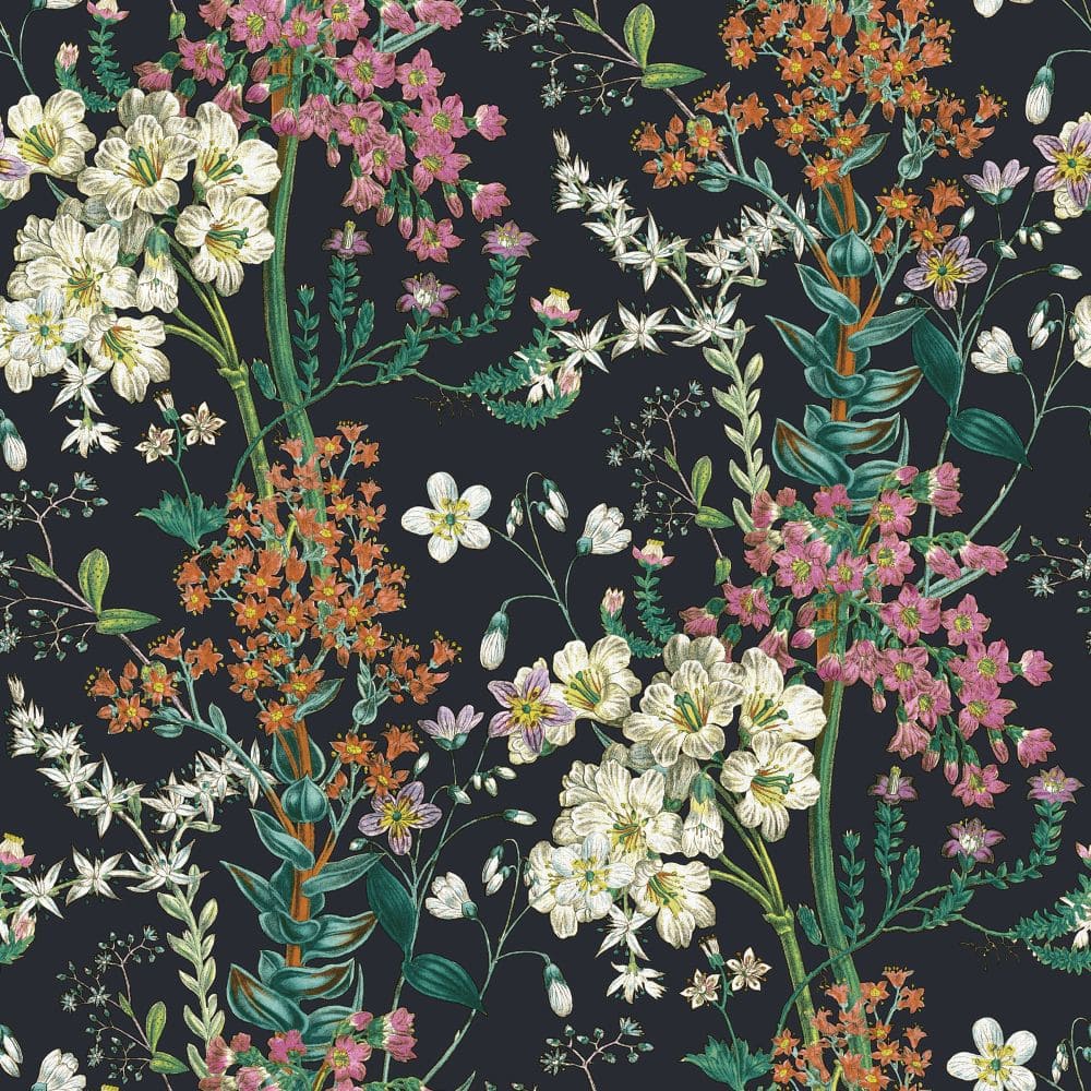 Beautiful Floral Wallpaper Brown Background