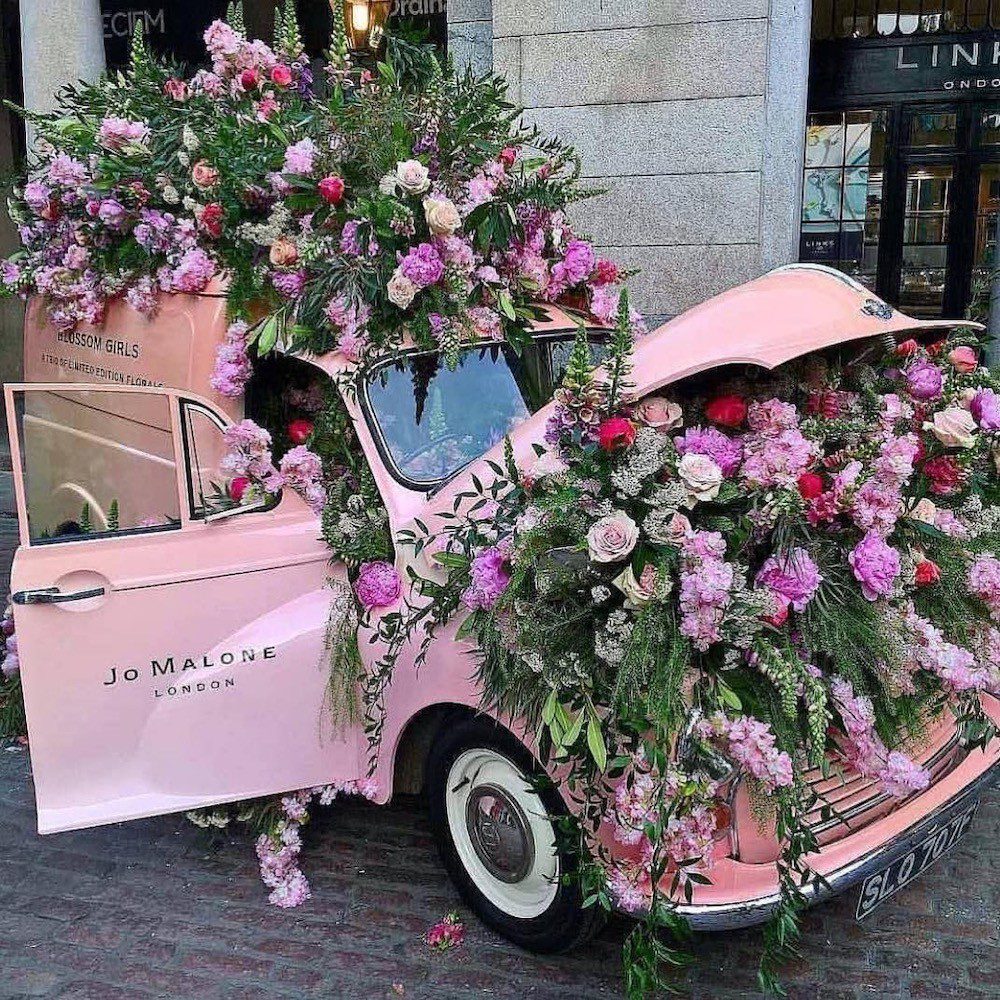Old Cars Repurposed with Floral Art Displays
