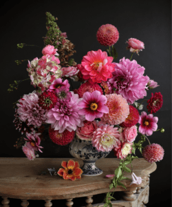 Beautiful flower vase on the table