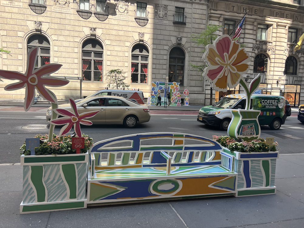 NYC flower installation 