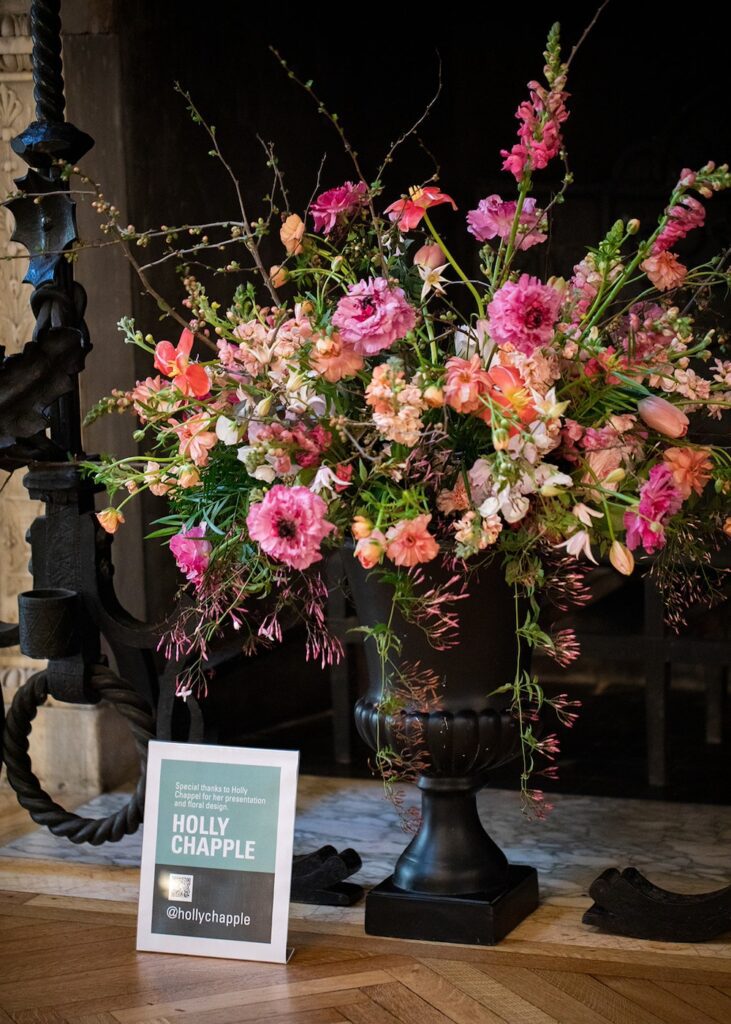 Holly Chapple flower arrangement for Art in Bloom DC